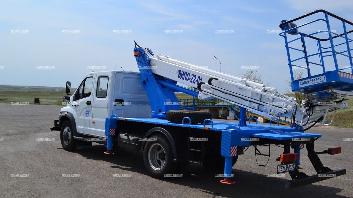 Автогидроподъемник АГП (автовышка) ВИПО-22-01 ГАЗ-С42R33 стрела за кабиной