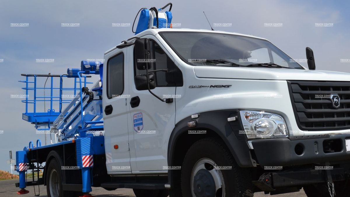 Автогидроподъемник АГП (автовышка) ВИПО-22-01 ГАЗ-С42R33 стрела за кабиной