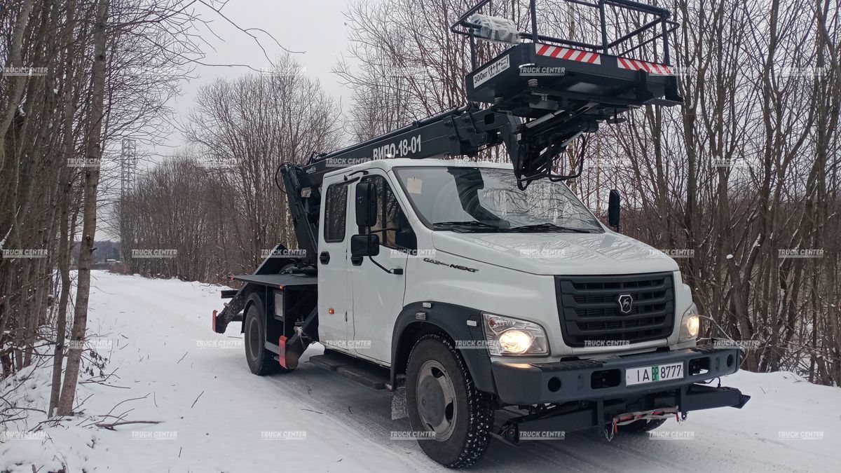 Автогидроподъемник АГП (автовышка) ВИПО-18-01 стрела над кабиной