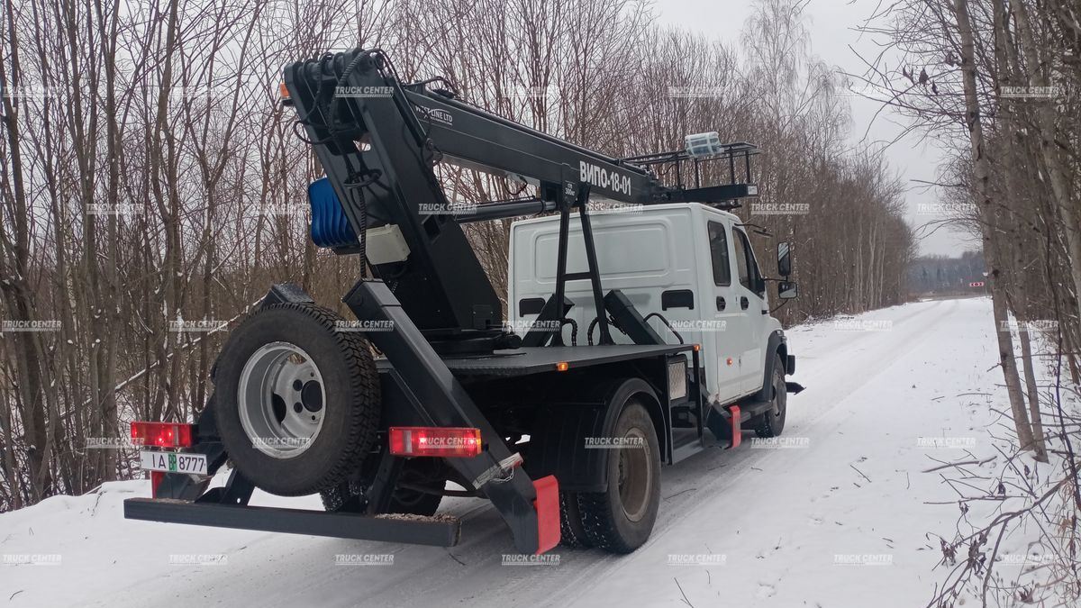 Автогидроподъемник АГП (автовышка) ВИПО-18-01 стрела над кабиной
