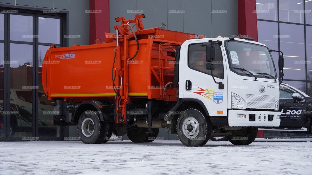 Мусоровоз с боковой загрузкой КО-440-2N объем кузова 9 м³ на шасси FAW