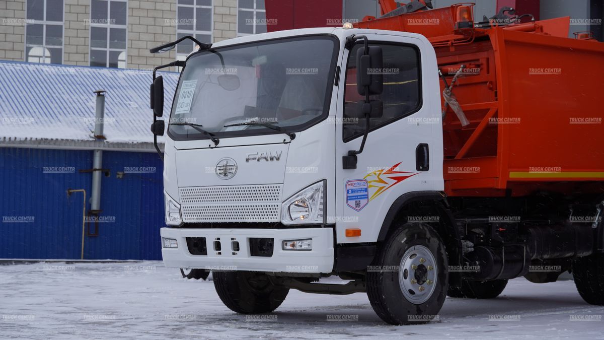 Мусоровоз с боковой загрузкой КО-440-2N объем кузова 9 м³ на шасси FAW