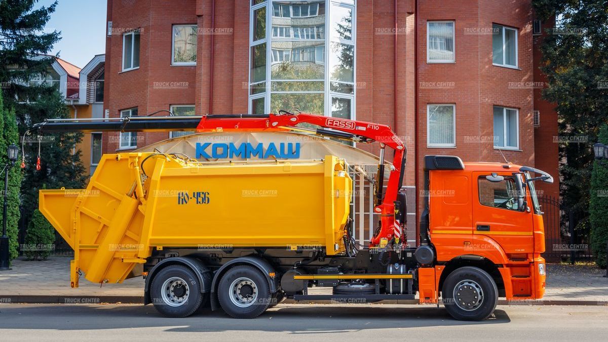 Мусоровоз с задней загрузкой и КМУ КО-456-20 объем кузова 16 м³