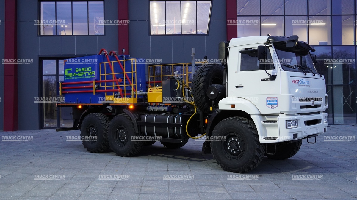 Цементировочный агрегат ЦА-320 (АНЦ-320 / СИН-35) на полноприводном вездеходном шасси КАМАЗ-43118-50 (6х6)