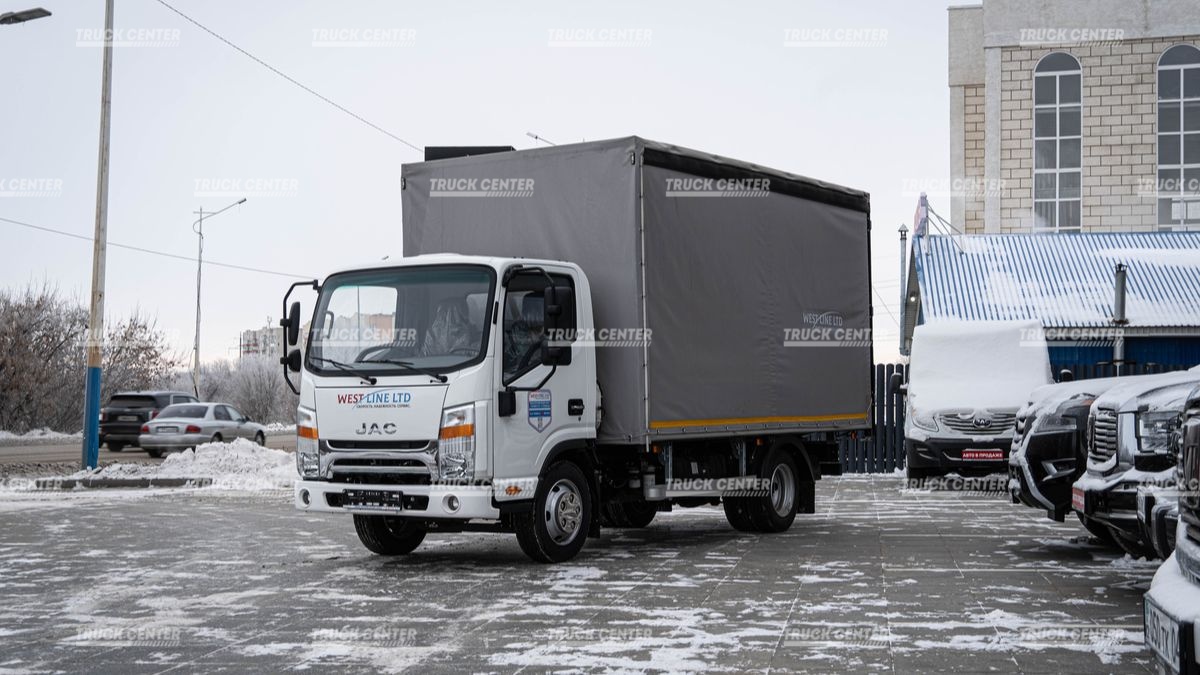 JAC N56 бортовой фургон с тентом (еврофургон)