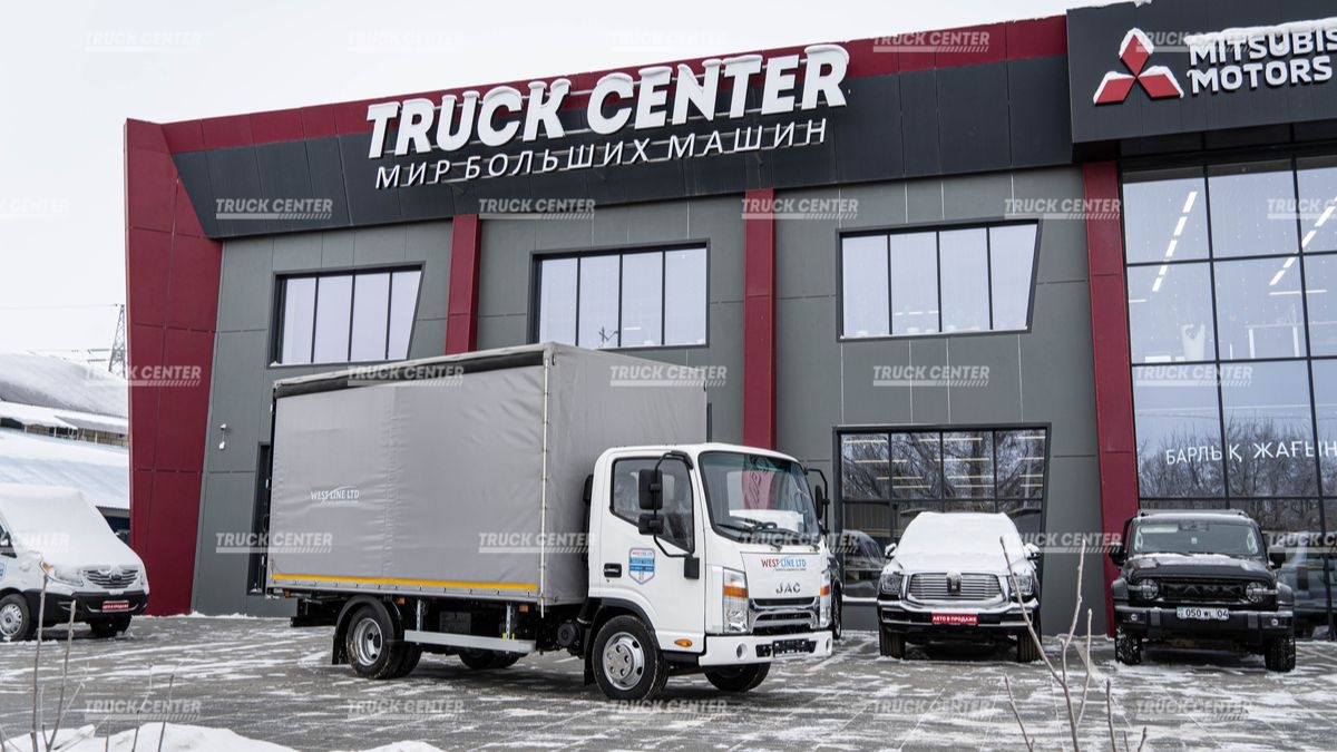 JAC N56 бортовой фургон с тентом (еврофургон)