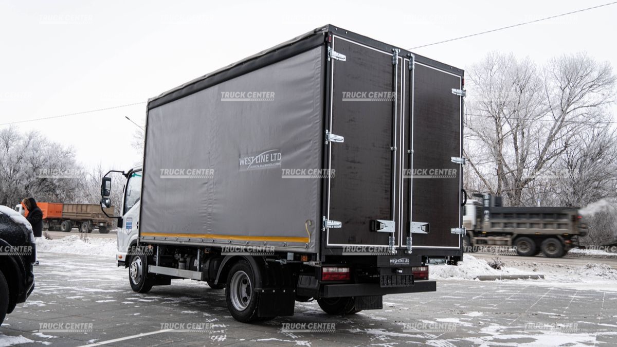 JAC N56 бортовой фургон с тентом (еврофургон)