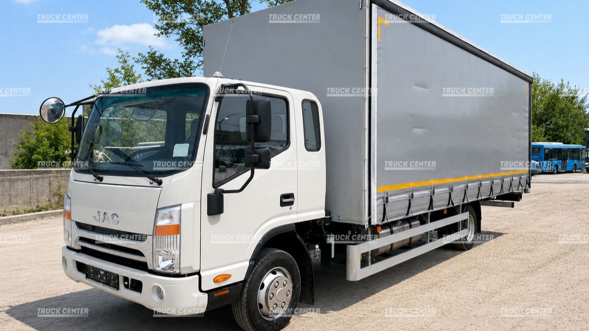 JAC N90 бортовой фургон с тентом (еврофургон)
