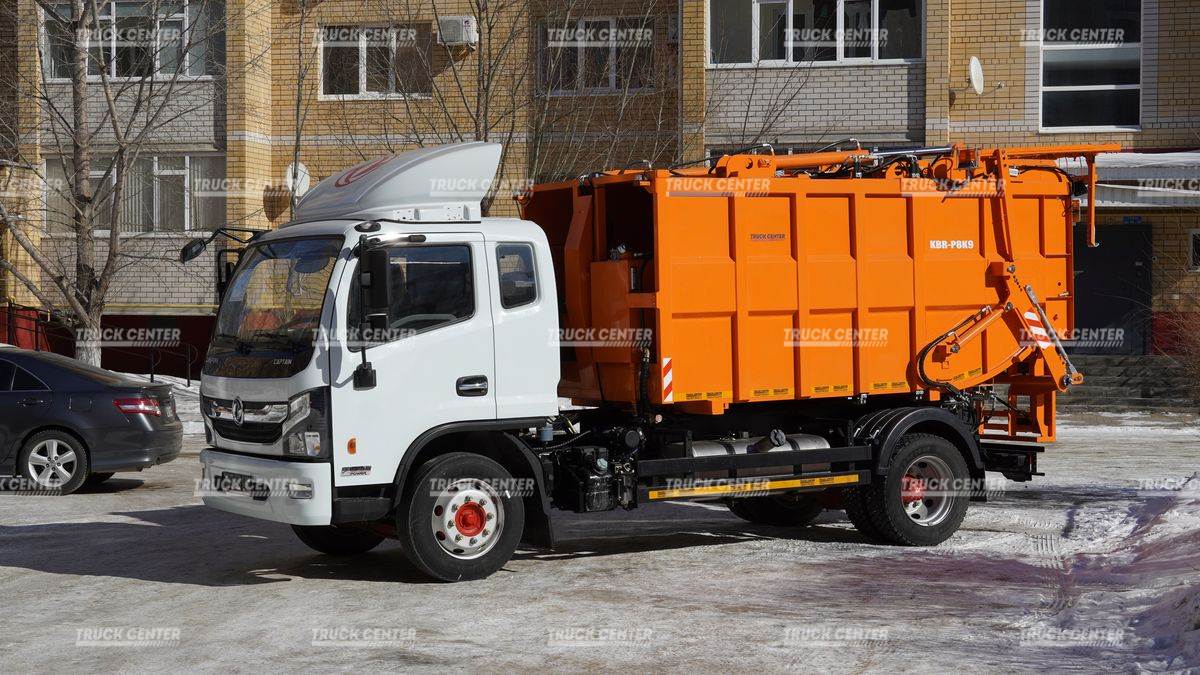 Мусоровоз с задней загрузкой KBR-P8К9 на шасси DONGFENG C120S объем кузова 8,7 м³